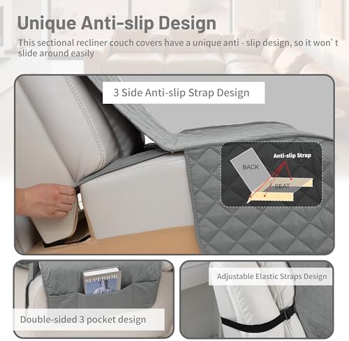 Waterproof Sectional Reclining Couch Covers L Shaped Recliner Sectional Sofa - Image 5