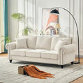 86.5" Classic Chenille Sofa Couch 3-Seater | Chesterfield Style by Asucoora