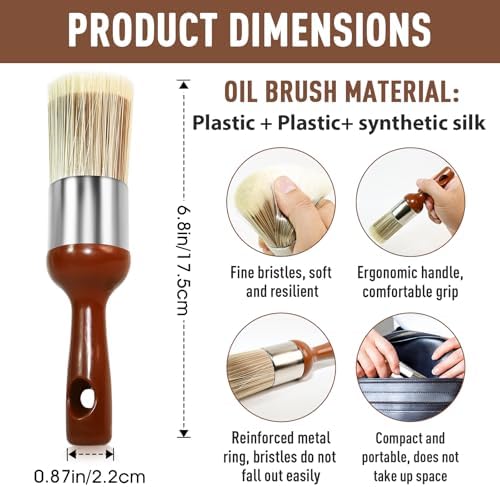 Horse Hair Brush for Leather and Furniture Salve（Long Handle） - Image 2