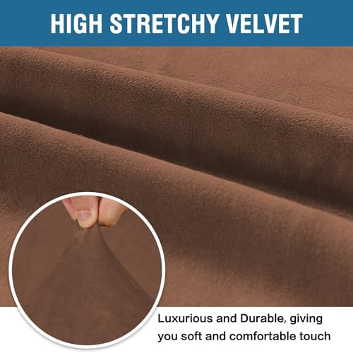 H.VERSAILTEX 1 Peice Stretch Velvet Sofa Covers - Image 3