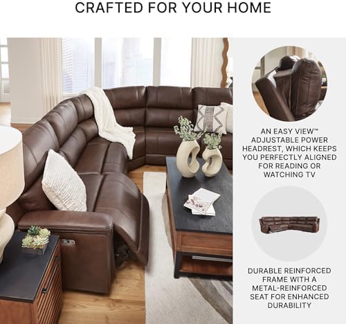 Signature Design by Ashley 5-Piece Leather Power Reclining Sectional - Image 5