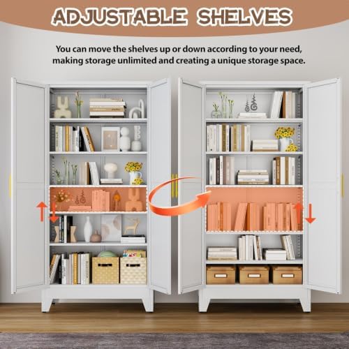 winiowa Metal Pantry Storage Cabinet - Image 5