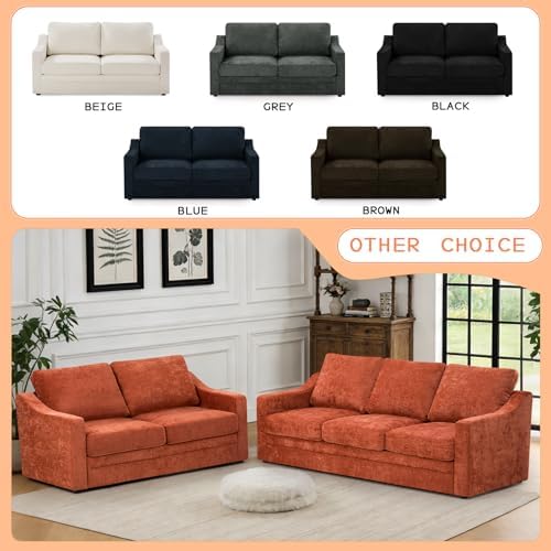 67” Chenille Loveseat Sofa w/Comfortable Back Cushions - Image 7