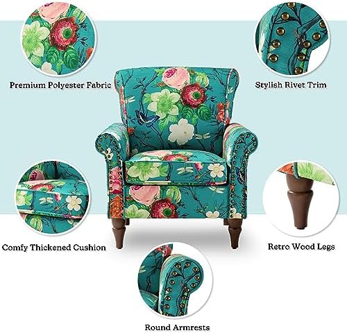 HULALA HOME Traditional Floral Accent Chair - Image 4
