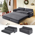 63.8" Sleeper Sofa Bed Queen Size, Pull Out Convertible Velvet Couch by UPYOOE