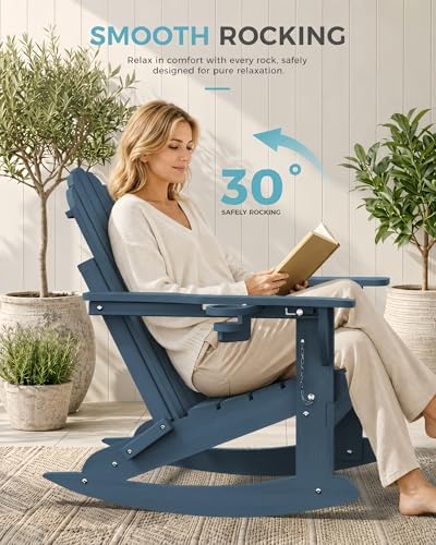 Ciokea Folding Rocking Adirondack Chairs Set of 2 - Image 6