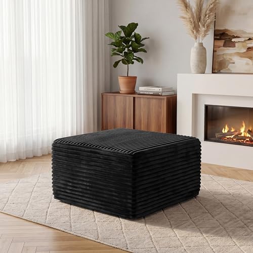 28” Boneless Couch Ottoman Modular Sectional Corduroy Cloud Sofa Foot Rest by ICCEQUEEFURNITURE
