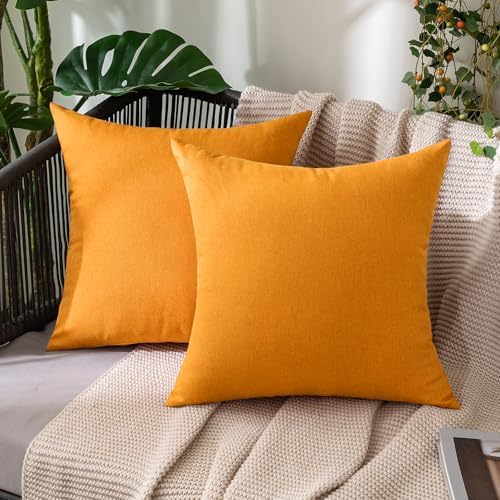 MIULEE Decorative Outdoor Pillow Covers Fall 18x18 Pumpkin Orange by MIULEE