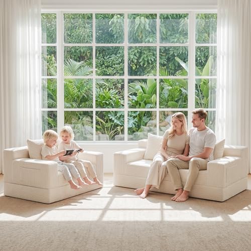 79" Convertible Sofa Bed, 2-in-1 Oversized Boneless Couch - Image 2