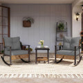 LAUSAINT HOME 3-Piece Rocking Bistro Set, Outdoor Patio Furniture by LAUSAINTHOME