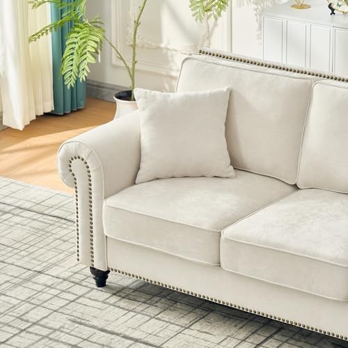 KEIKI 2-Piece Sofa Set with 1 Oversized Chenille 3-Seater Sofa & 1 Loveseat Sofa - Image 5