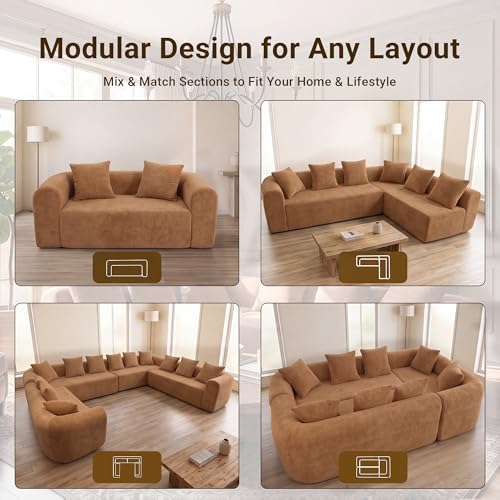 Claiks 71" Boneless Cloud Couch, Deep Seat Loveseat - Image 7