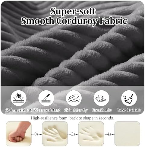 Convertible Compressed Corduroy Folding Cloud Sofa Bed, 5 in 1 Floor Mattress - Image 6