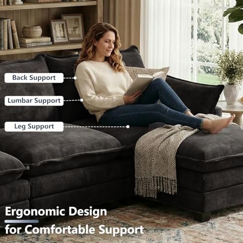 U Shaped Modular Sectional Couch, Comfy Sofa - Image 6