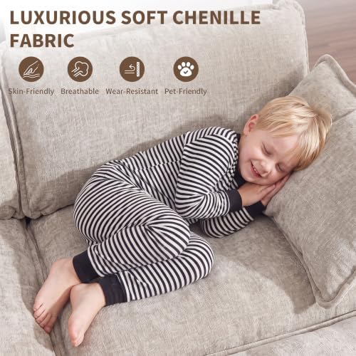 Tmsan 76.7" Cloud Loveseat Couch - Image 4