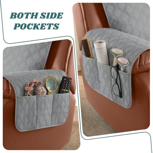 Ruaozz Waterproof Recliner Couch Covers, Non-Slip Sofa SlipCover, 3 Seater - Image 5