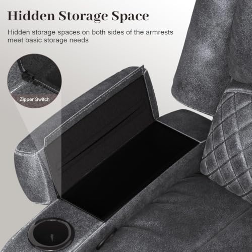 Manual Reclining Chairs, RV Single Sofa, Home Theater Seating - Image 6