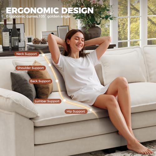 CDCASA 86" Modular Sectional Sofa, Comfy Cloud Couch - Image 4