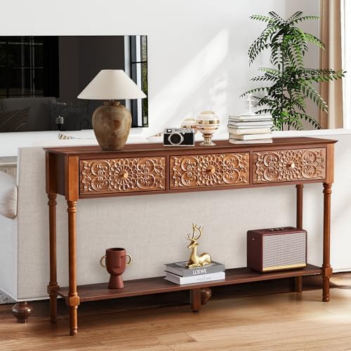 weselon 55.5" Carved Console Table by WelcometoFurnitureSalon