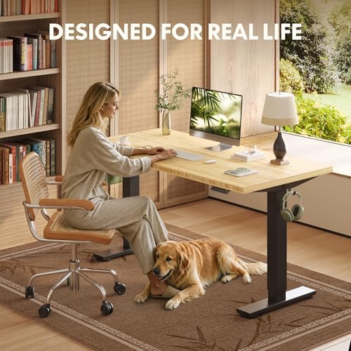 FLEXISPOT 55" x 28" Solid Bamboo Standing Desk - Image 3