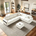 Vesgantti Modular 6-Seater Chenille L Shaped Sectional Sofa by Vesgantti