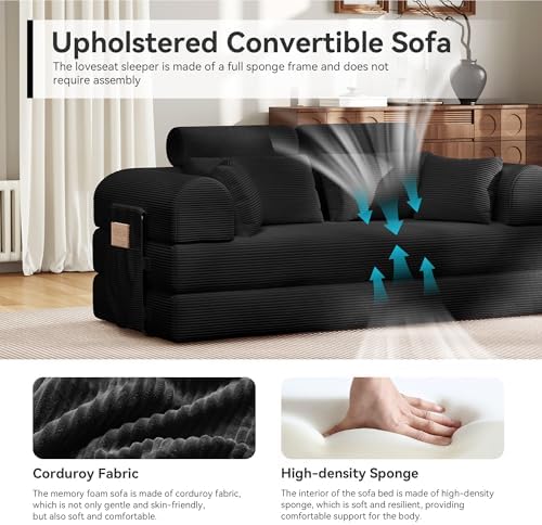 79" Round Arm Sofa with High Backrest Pillow - Image 6