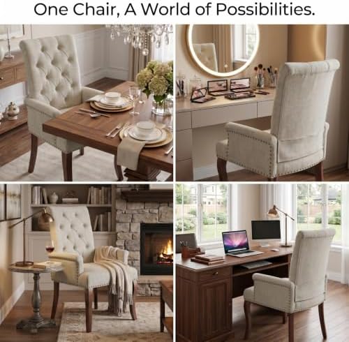 Dining Chairs Set of 6, Mid Century Modern Dining Room Chairs - Image 4