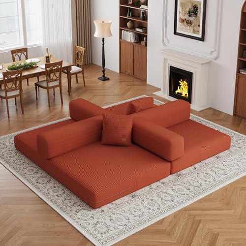 59.0 Inch Convertible Sofa Bed, 4-in-1Futon Sofas Bed Pull Out Sleeper Couch - Image 3
