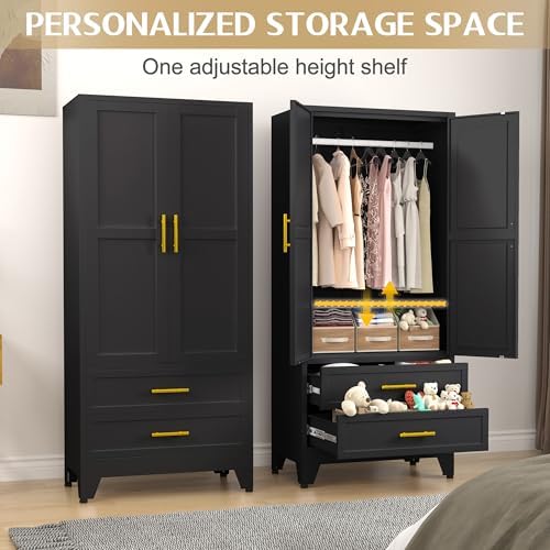 GAIOUS Metal Wardrobe Cabinet - Image 3