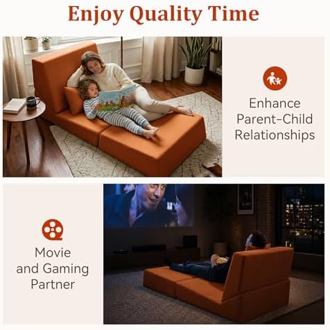 Fold Out Chair Bed, Folding Sofa Bed, 3 in 1 Convertible Sleeper Chair Bed - Image 4