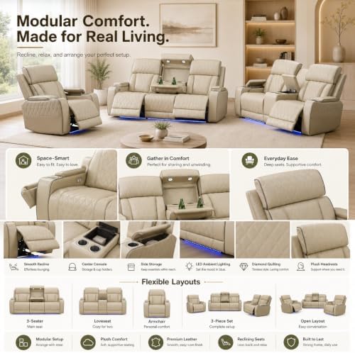 Power Reclining Sofa and Chair Set - Image 6