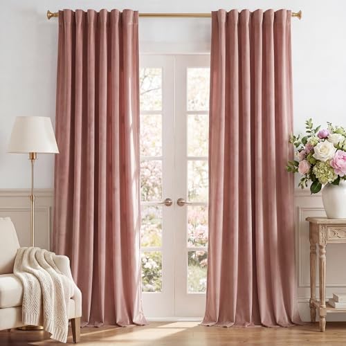 StangH Dusty Pink Velvet Curtains by StangH