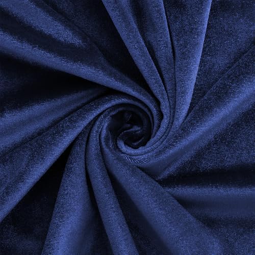 Navy Blue Velvet Fabric by The Yard, 3 Yards - Image 5