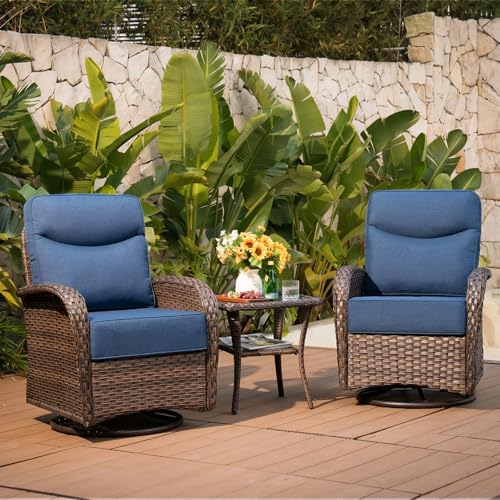 Belord Upgraded 6“ Cushion Luxury 3 Pieces Patio Furniture Set by Belord