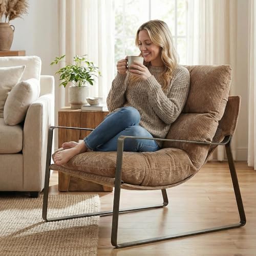 LukeAlon Modern Khaki Chenille Accent Armchair by LukeAlon
