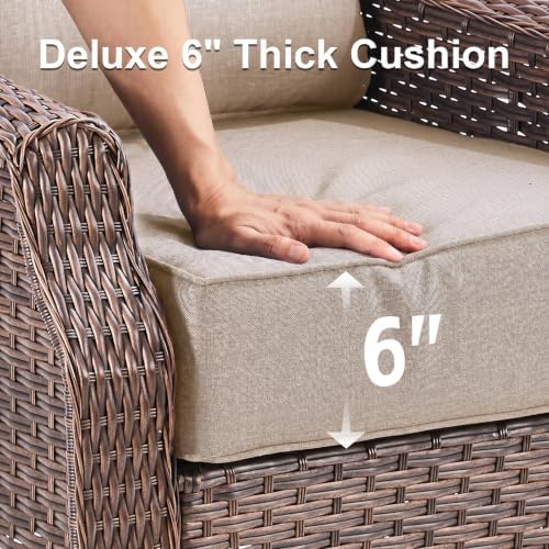 Luxury 9 Pieces Outdoor Patio Furniture Set-All Weather Wicker Outdoor Furniture - Image 6