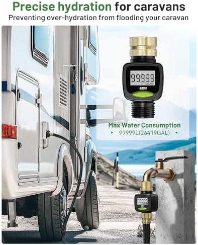 Unistyle Water Flow Meter with Brass Inlet Metal Thread, ±5% Measure Accuracy - Image 3