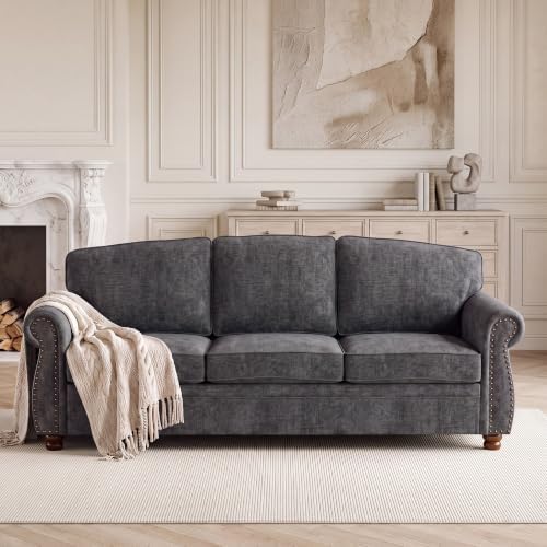 Traditional Chenille Couch Sofas - Image 3