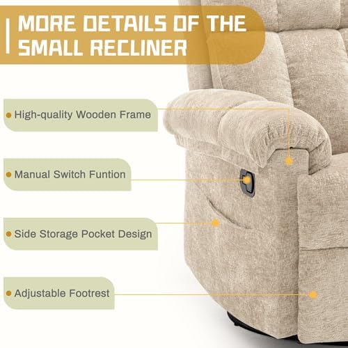 Korser Recliner Chair, Swivel Rocker Recliner Chair - Image 6
