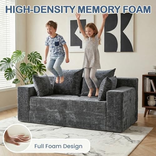 Boneless Couch Small, 3-in-1 Boneless Loveseat Sleeper Sofa Bed Convertible - Image 5
