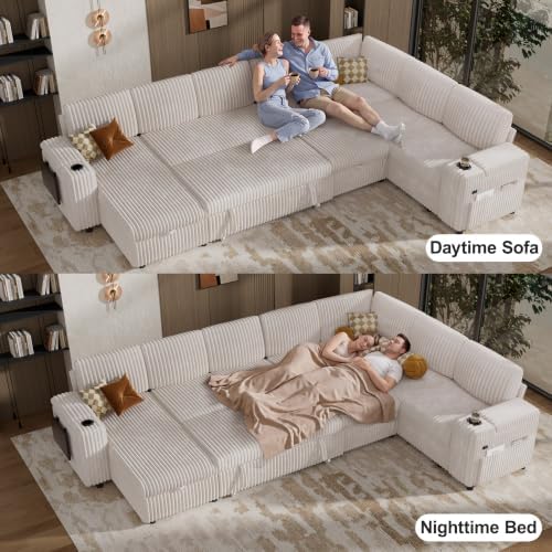 WEUP 130" Modular Sectional Sleeper Sofa - Image 4