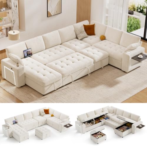 Vipbear 111" Modular Sectional Sleeper Sofa by VipbearLiving