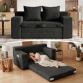 Boneless Loveseat Sofa Bed, Tri-Folding Convertible Futon Sleeper by FelizHome