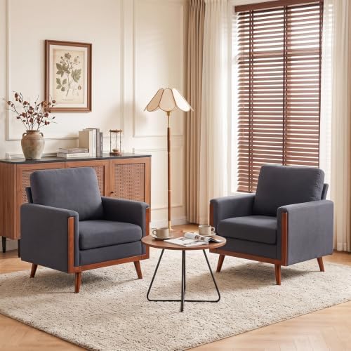 VINGLI Mid-Century Modern Oversized Accent Chairs Set of 2 by VINGLI