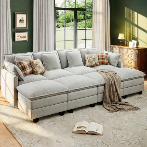 Hanherry 107" Cloud Couch Sectional Modular Sofa, Deep Seat Couches by Hanherry