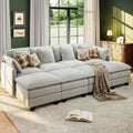 Hanherry 107" Cloud Couch Sectional Modular Sofa, Deep Seat Couches by Hanherry