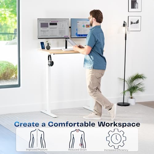 VIVO Light Wood 43 x 24 in Standing Desk - Image 4