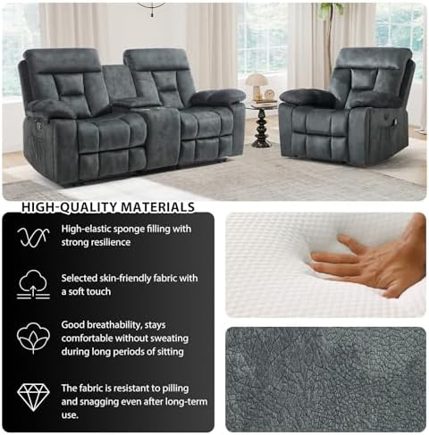 CANMOV Recliner Sofa Set, Power Lift Recliner - Image 6