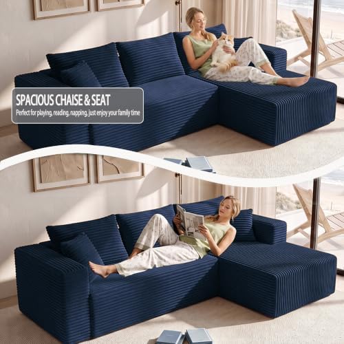 93" Boneless Couch, Modular Sectional Sofa - Image 4