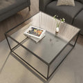Glass Coffee Table Modern Center Table, Minimalist Coffee Table Sofa Side Tea by Easy+Paws